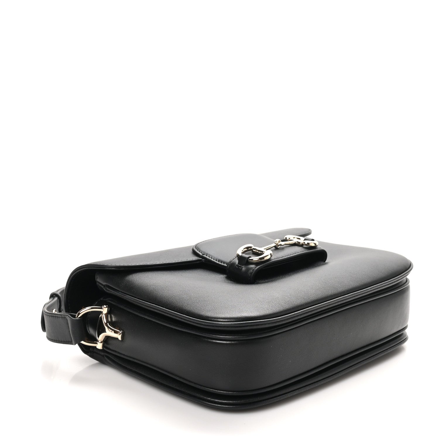 Gucci Ciny Lux Calfskin Horsebit 1955 Soft Small Shoulder Bag Black 4 of 11