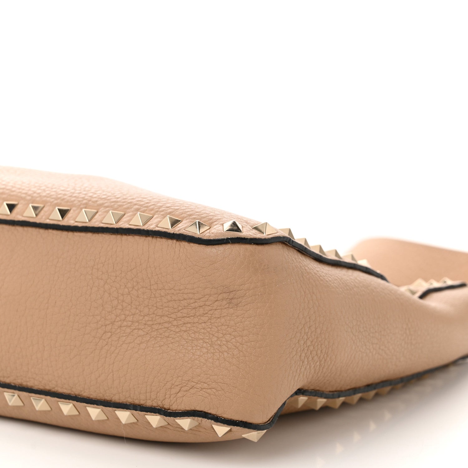 Valentino Garavani Pebbled Calfskin Small Rockstud Flip-Lock Messenger Bag Beige 9 of 11