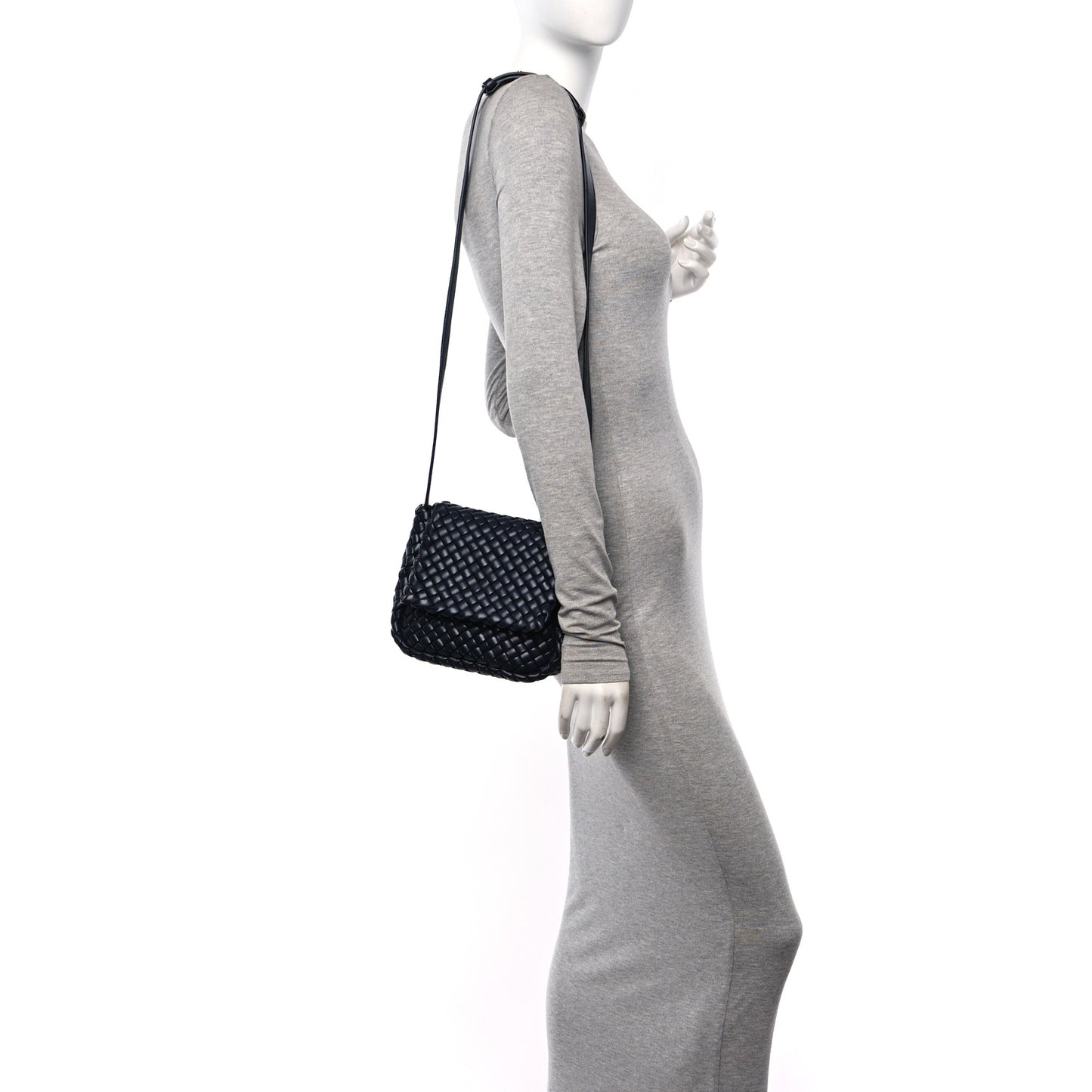 Nappa Intrecciato Mini Cobble Shoulder Bag Space