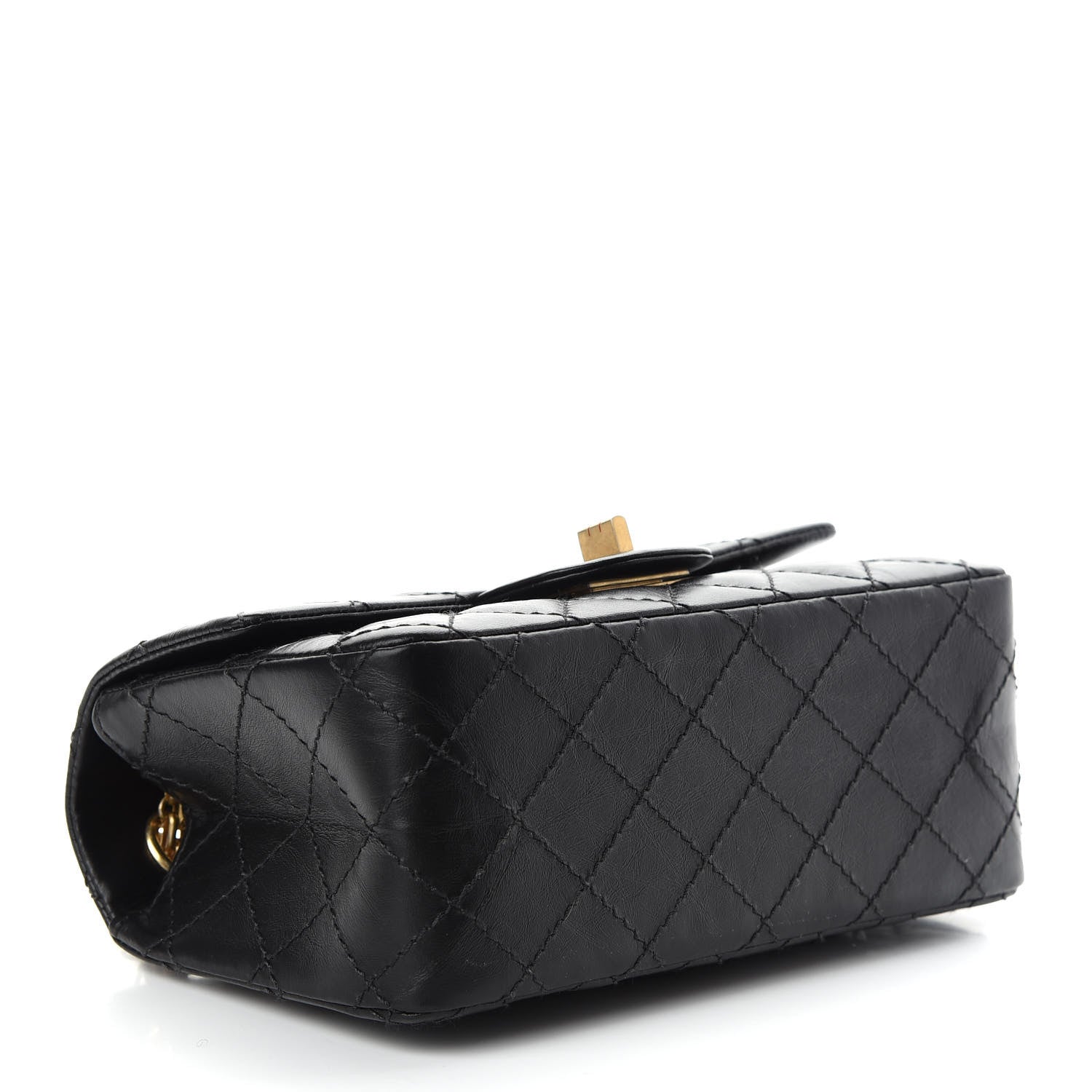Chanel Aged Calfskin Quilted 2.55 Reissue Mini Flap Black 4 of 9