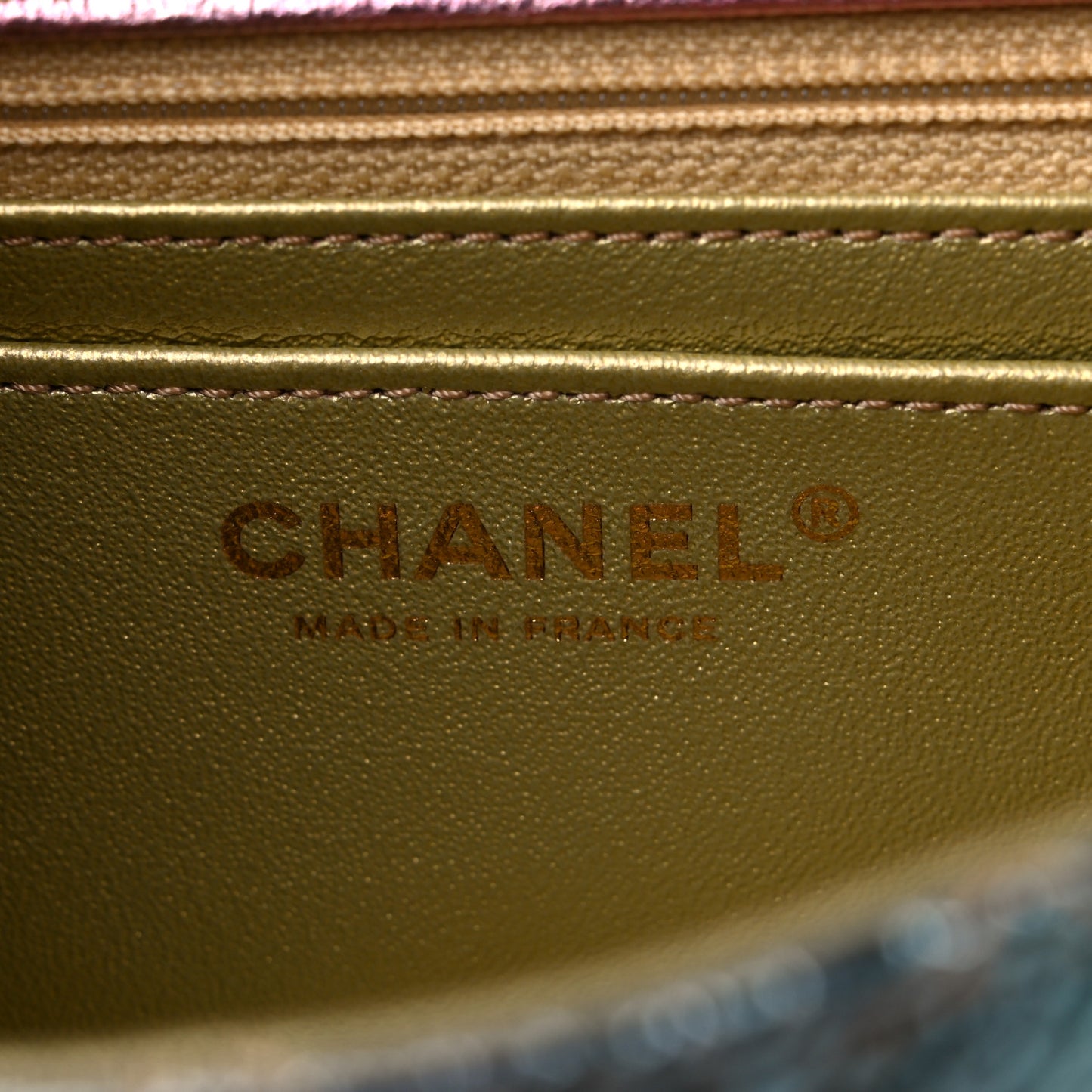 Metallic Goatskin Quilted Mini 2.55 Reissue Flap Multicolor