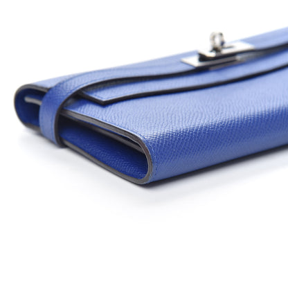 Hermes Epsom Kelly Longue Wallet Bleu Electrique 9 of 11