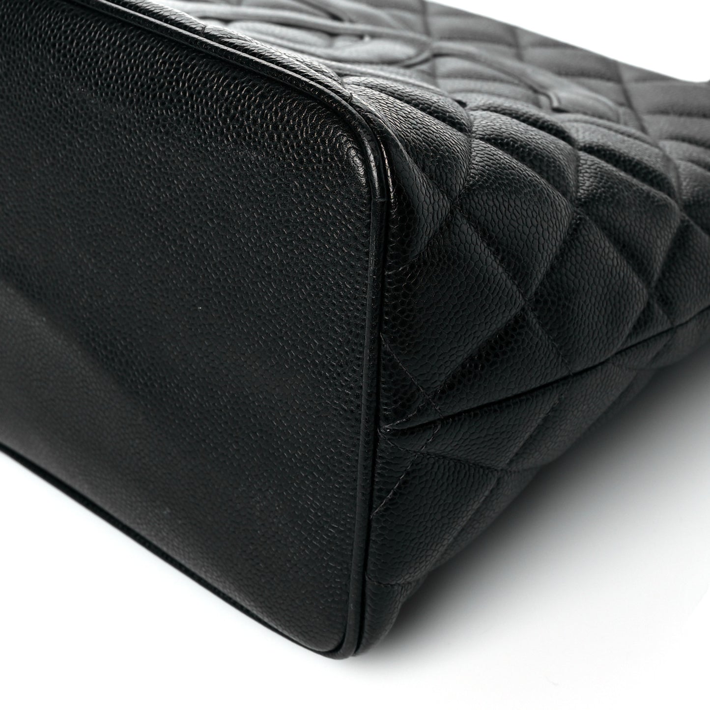 Caviar Quilted Medallion Tote Black