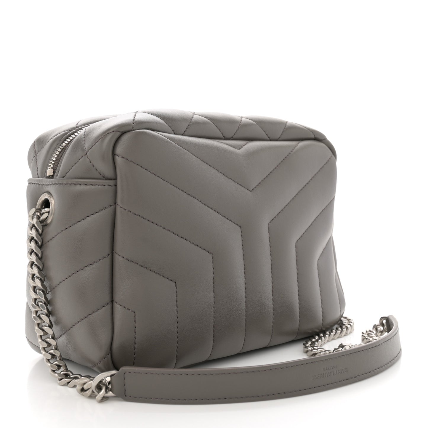 Calfskin Y Quilted Monogram Small Loulou Bowling Bag Earth