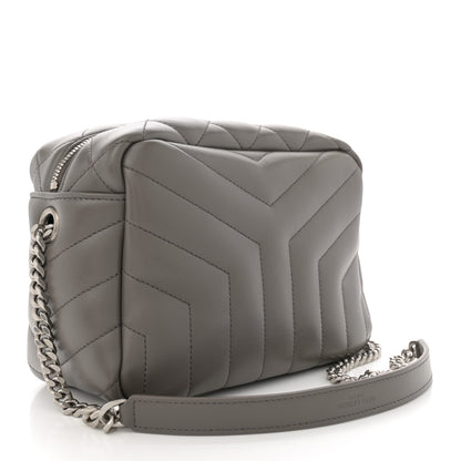 Saint Laurent Calfskin Y Quilted Monogram Small Loulou Bowling Bag Earth 3 of 10