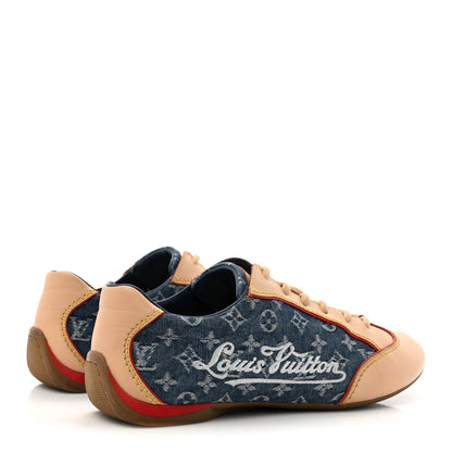Louis Vuitton Denim Monogram Sneakers 35 Blue 5 of 11