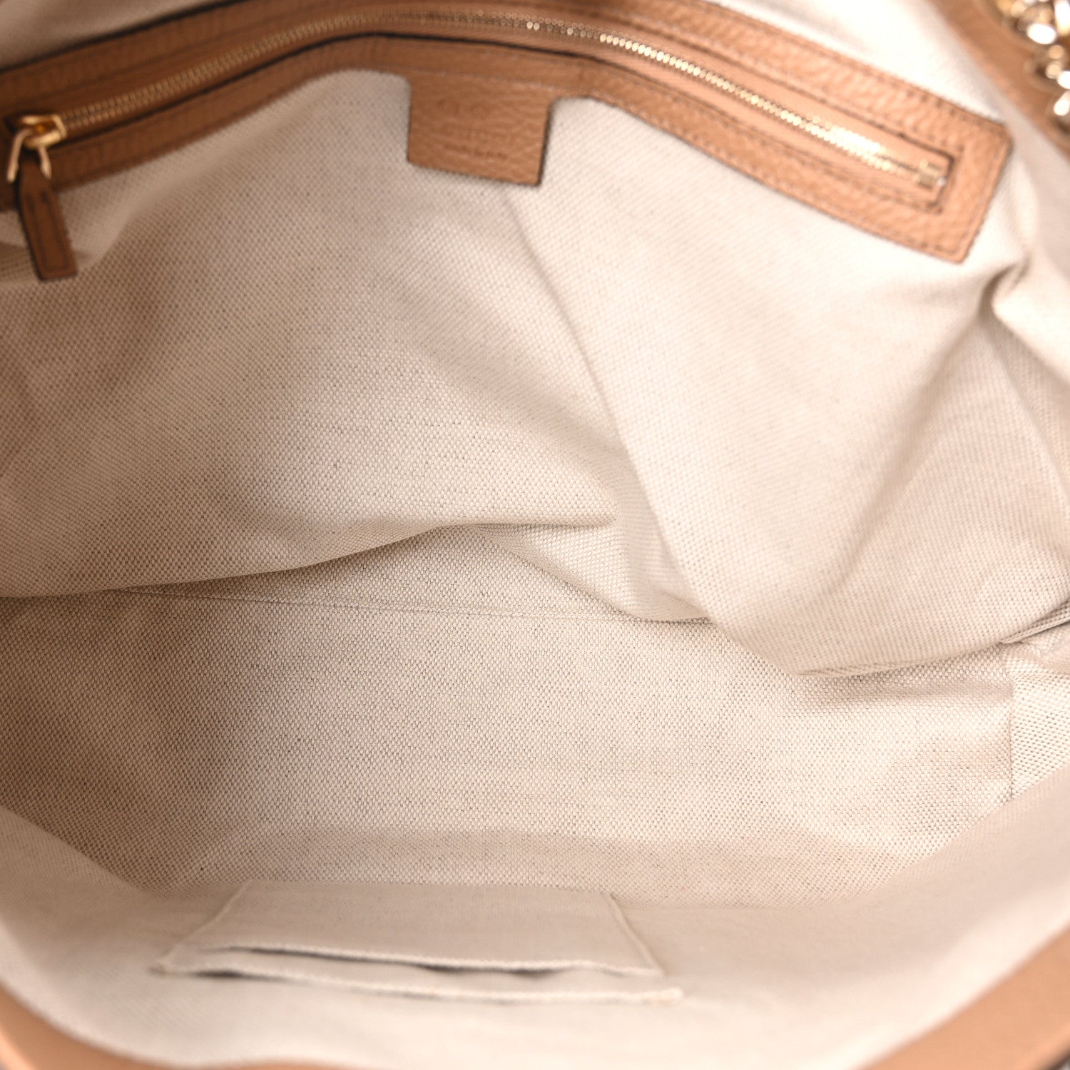 Gucci Pebbled Calfskin Medium Soho Chain Shoulder Bag Camelia 5 of 10