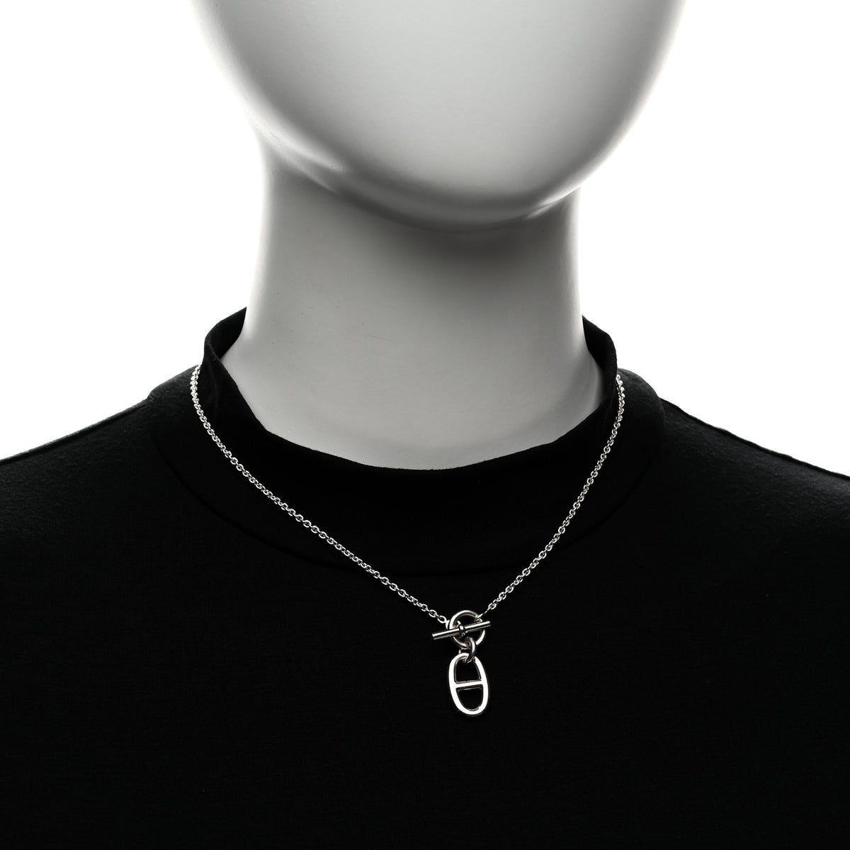 Hermes Sterling Silver Amulette Chaine d'Ancre Necklace 2 of 6