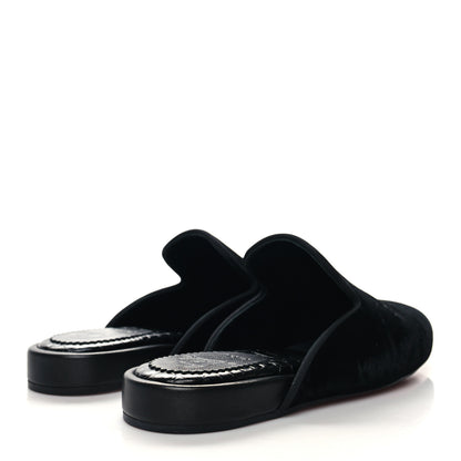 Christian Louboutin Velvet Womens Coolito Loafer Mules 38 Black 4 of 8