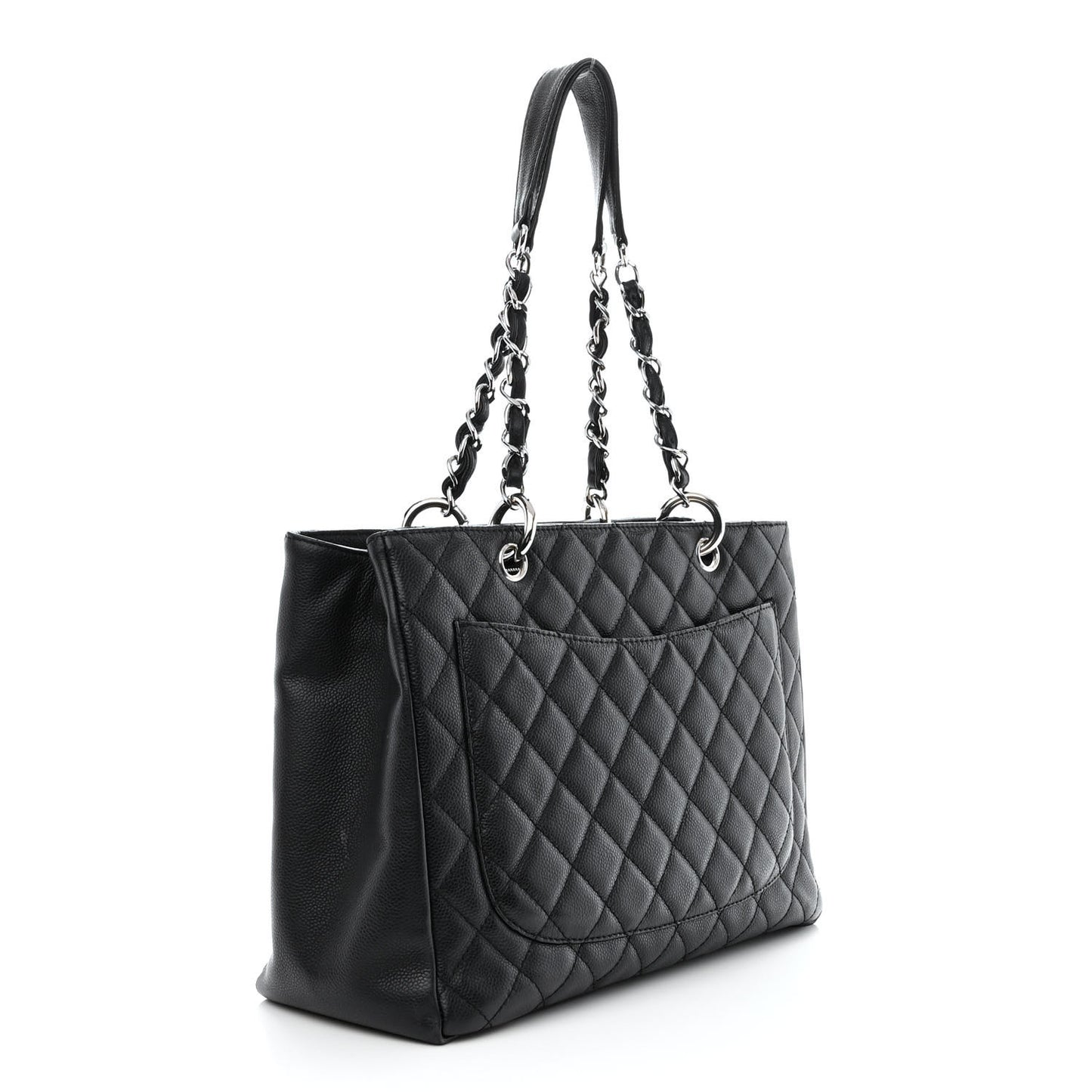 Caviar Quilted Grand Shopping Tote GST Black