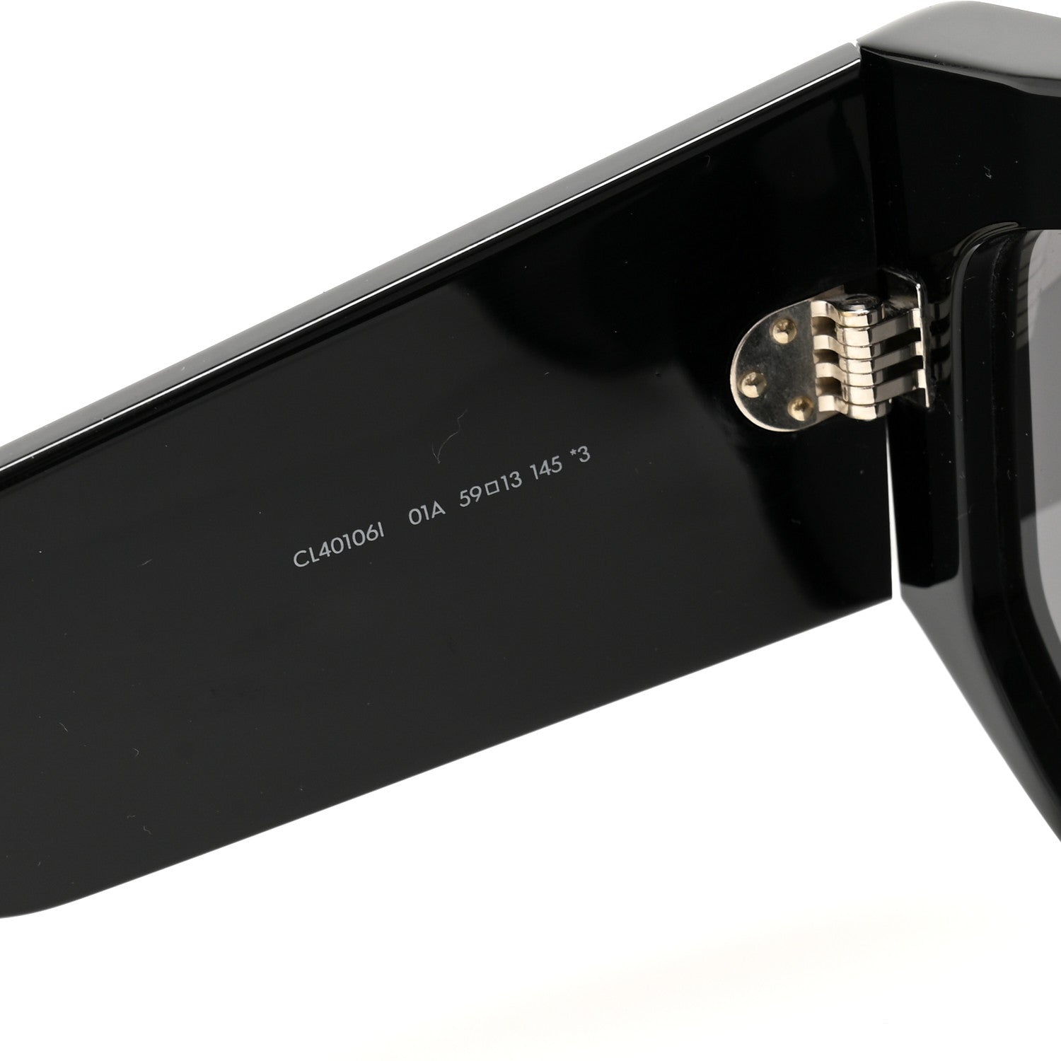 Celine Acetate Flat Top Rectangular Sunglasses CL40106I Black 6 of 6