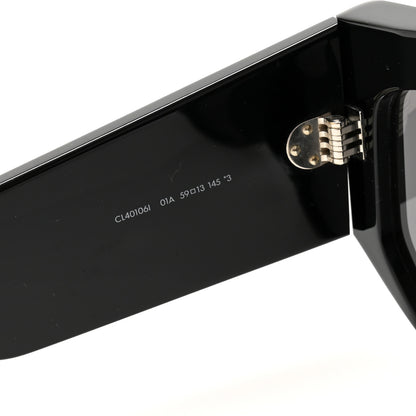 Celine Acetate Flat Top Rectangular Sunglasses CL40106I Black 6 of 6