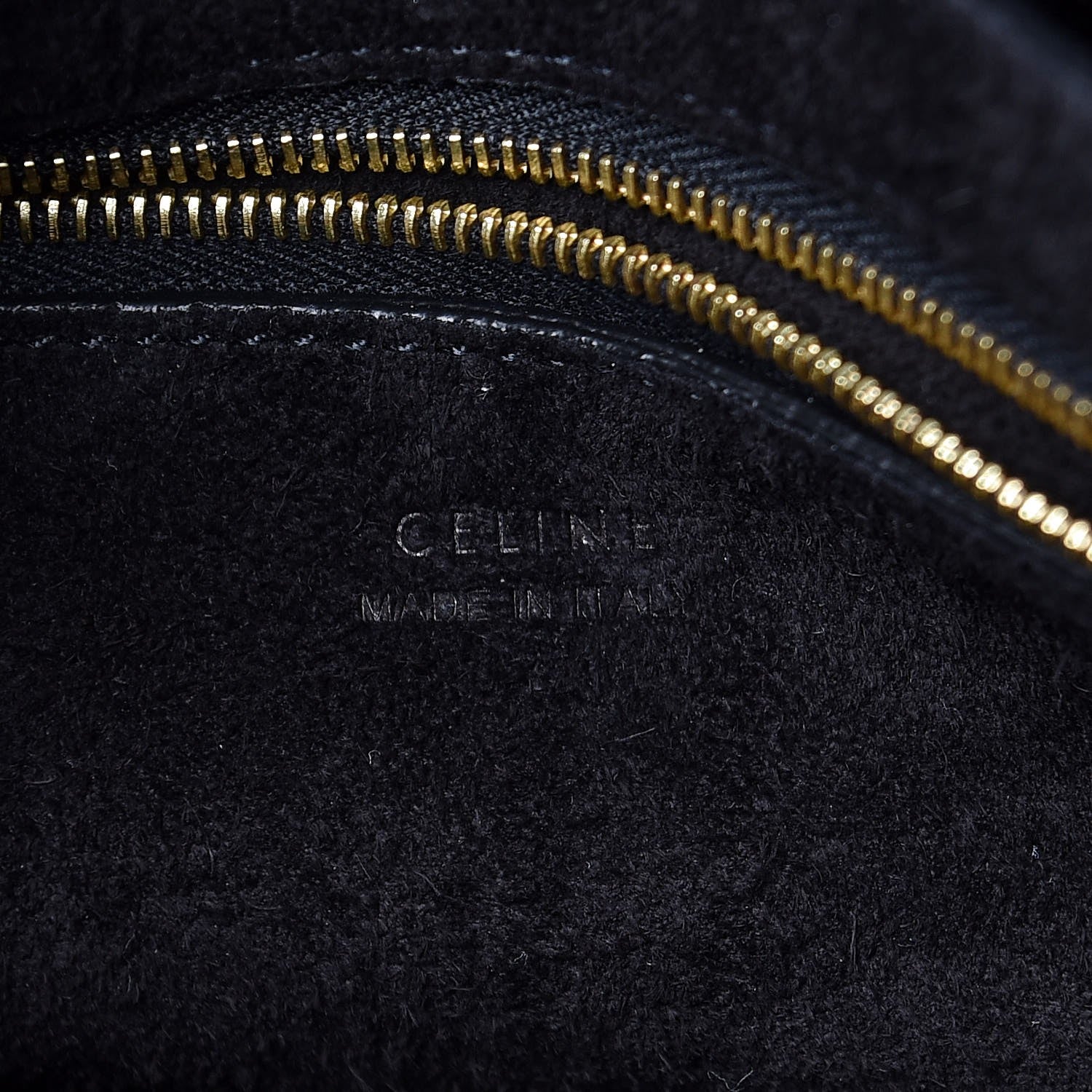 Celine Soft Grained Calfskin Sangle Bucket Bag Black 7 of 7