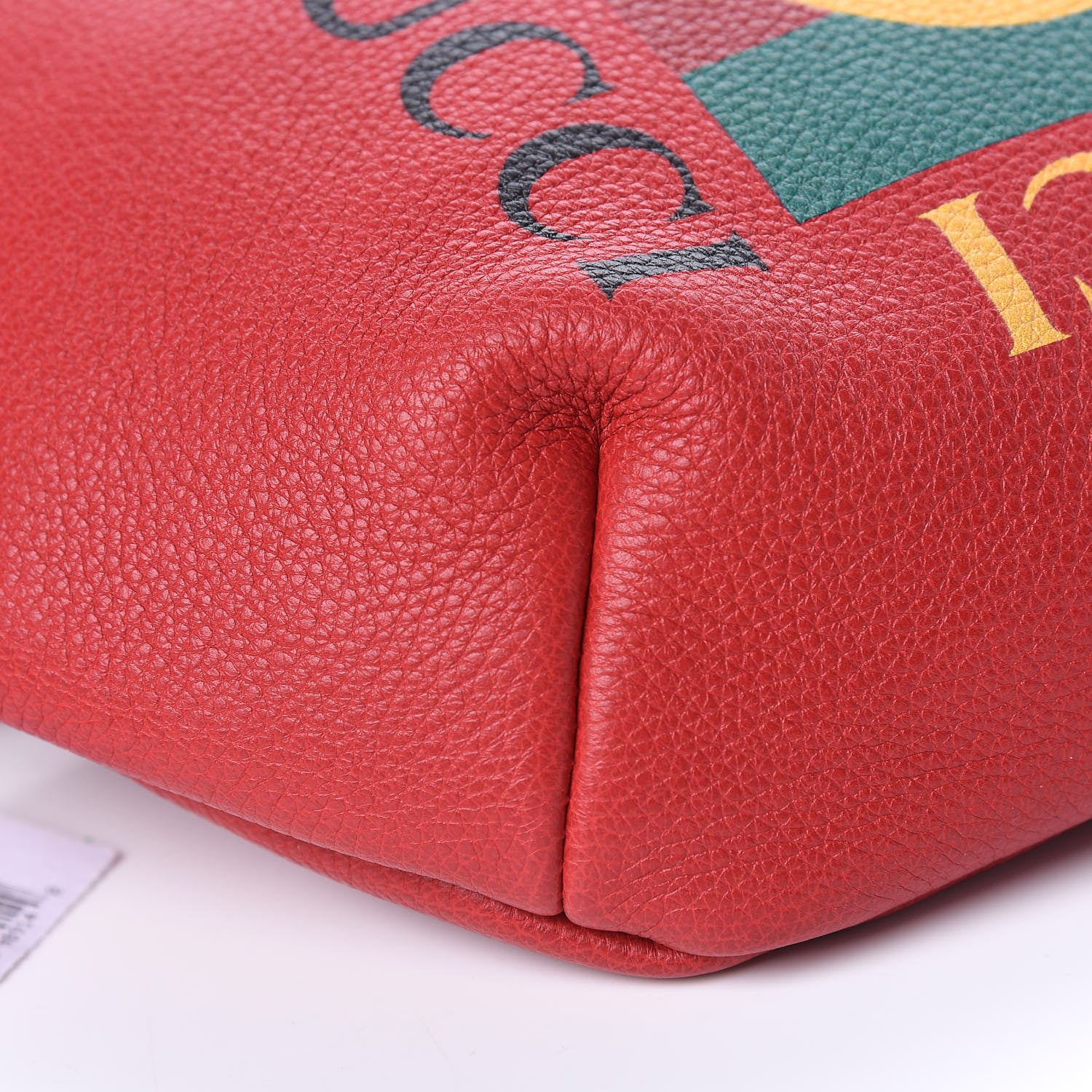 Gucci Grained Calfskin Logo Belt Bag Hibiscus Red 5 of 9