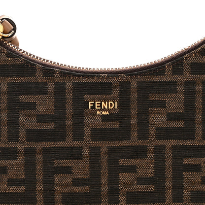 Fendi Fabric Jacquard Vitello Grace FF 1974 Mini Fendessence Shoulder Bag Tobacco Moro Ebano 8 of 11