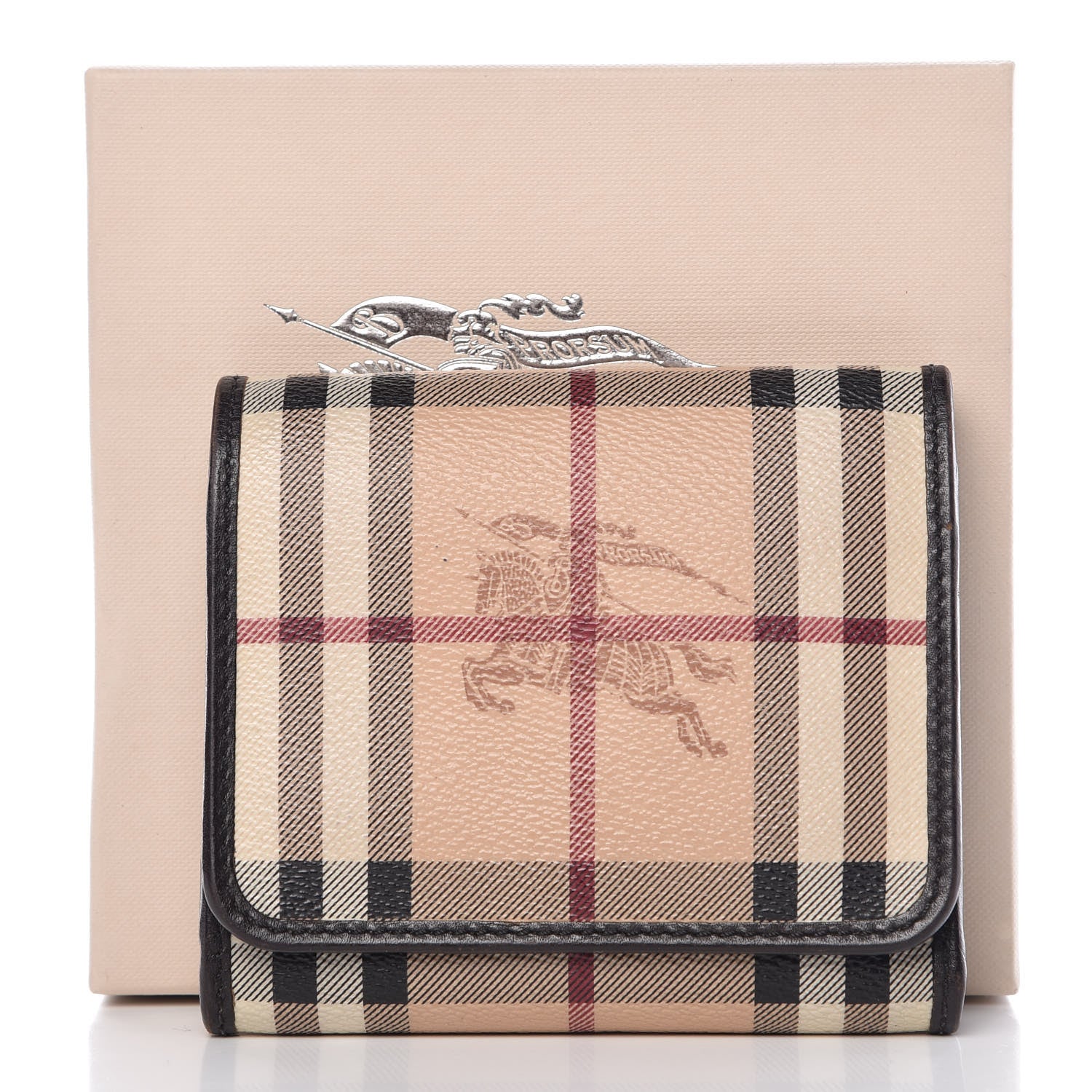 Burberry Haymarket Check Medium Leighton Wallet Chocolate 11 of 11