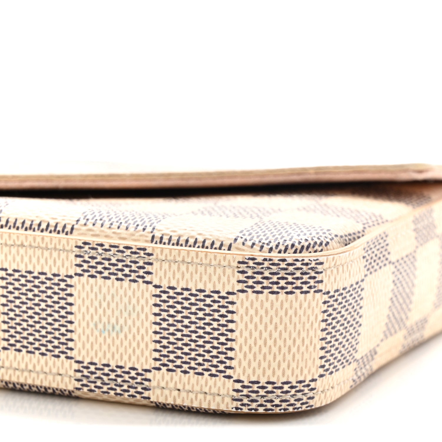 Louis Vuitton Damier Azur Pochette Felicie Chain Wallet Rose Ballerine 12 of 13