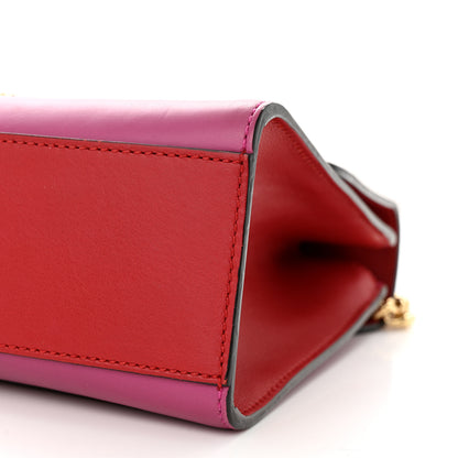 Gucci Moon Calfskin Bi-Color Medium Padlock Shoulder Bag New Rosette Hibiscus Red 10 of 14