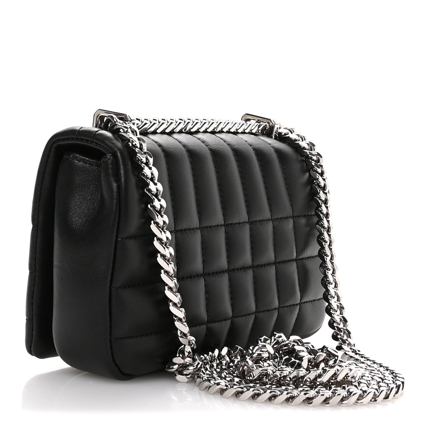 Lambskin Quilted Mini Lola Bag Black
