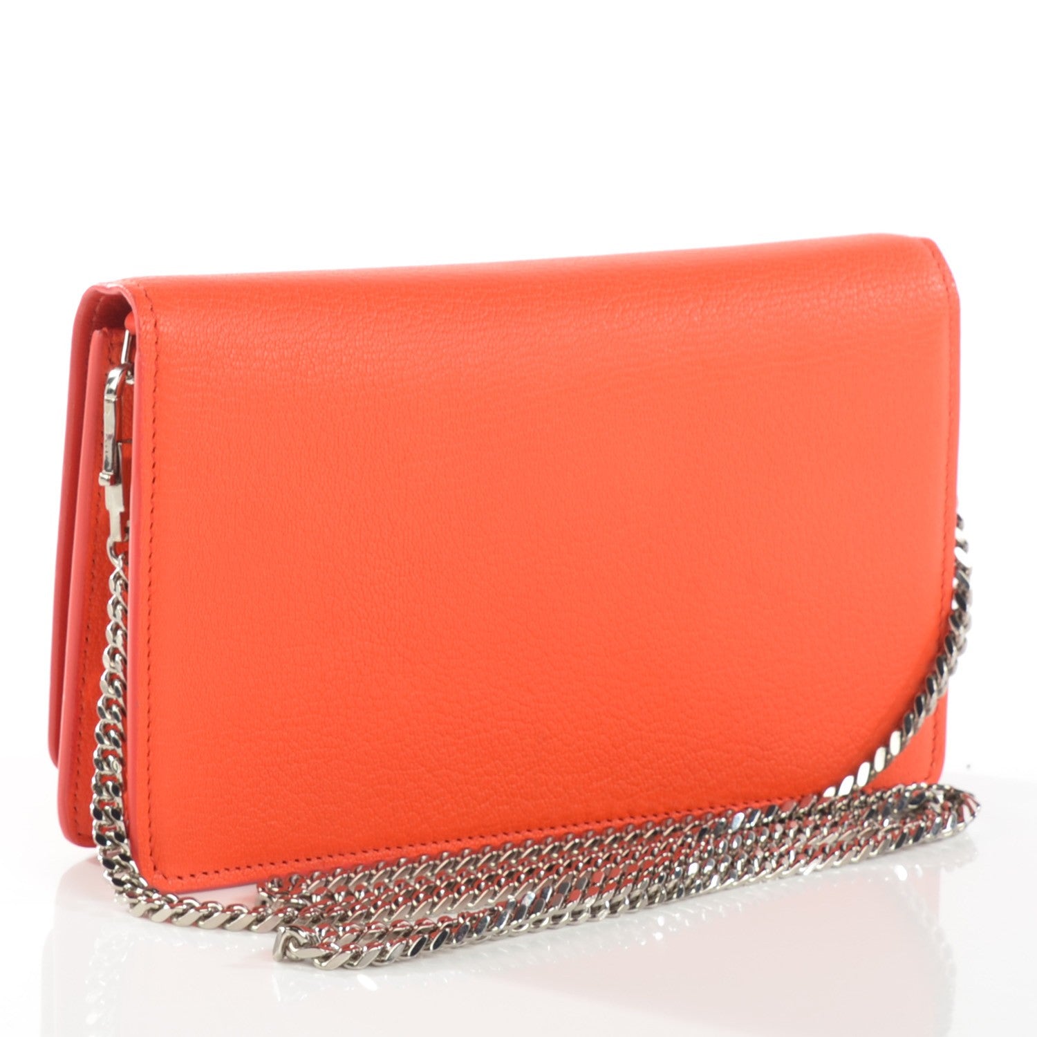 Givenchy Sugar Goatskin Pandora Chain Wallet Bright Orange 3 of 8