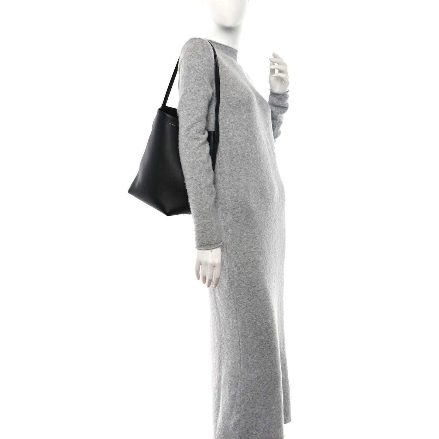 Grained Calfskin Medium N/S Park Tote Black