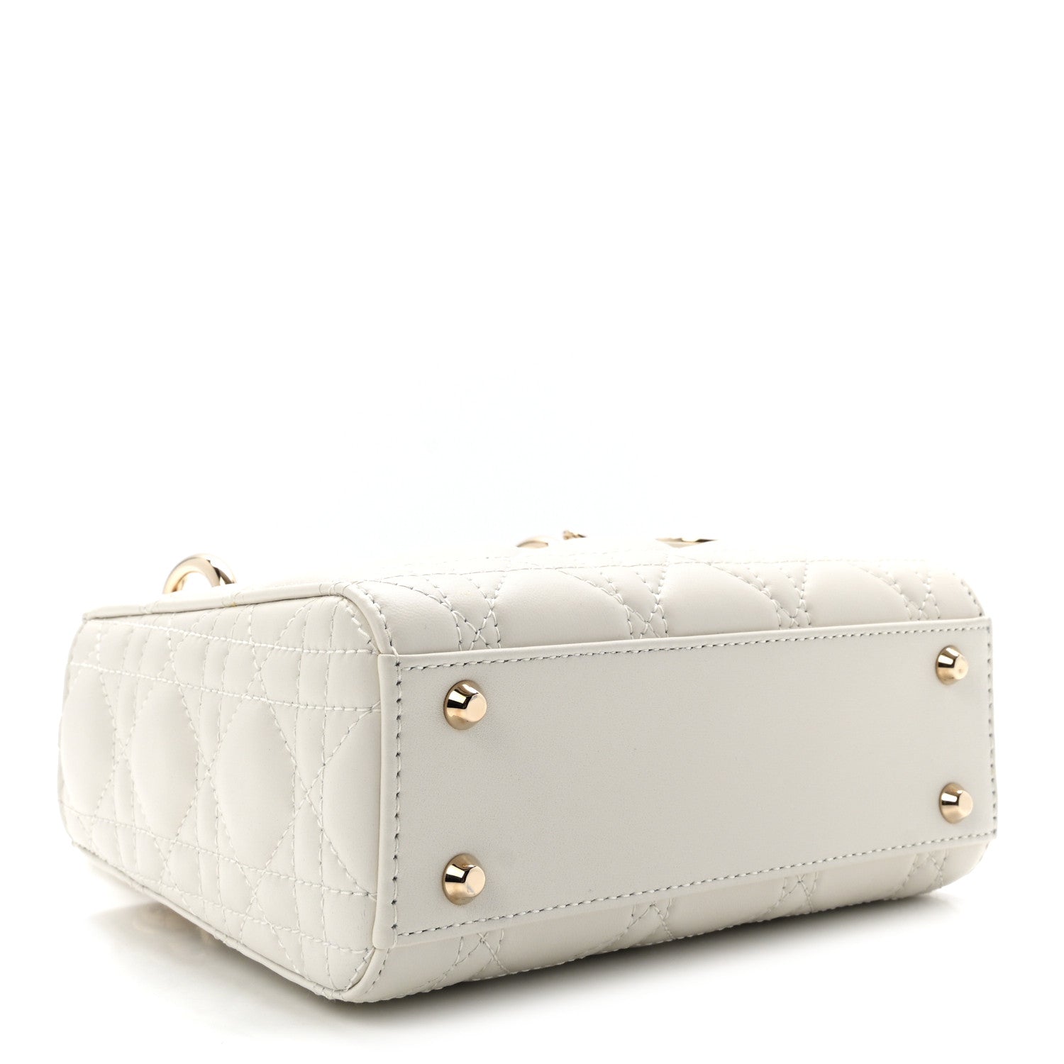 Christian Dior Lambskin Cannage Mini Lady Dior Latte 4 of 10