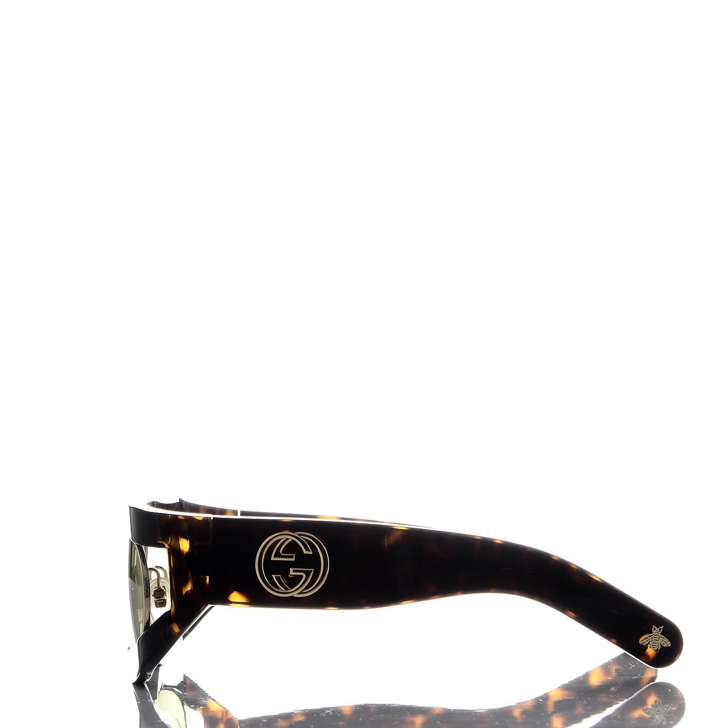 Oval Sunglasses GG0233S Tortoiseshell Gold