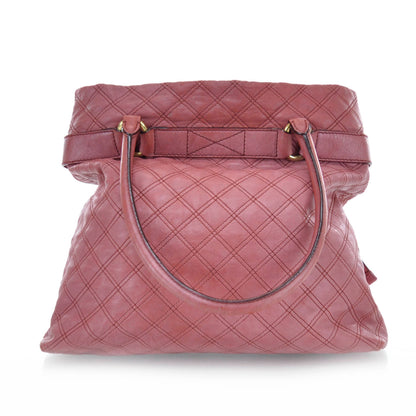 Marc Jacobs Leather Quilted Bruna Tote Raspberry 3 of 10