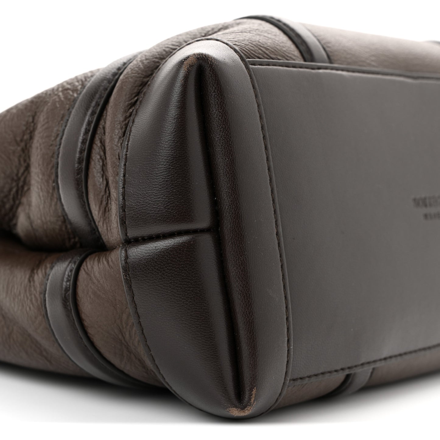 Shearling Aviator Small Andiamo Shoulder Bag Brown