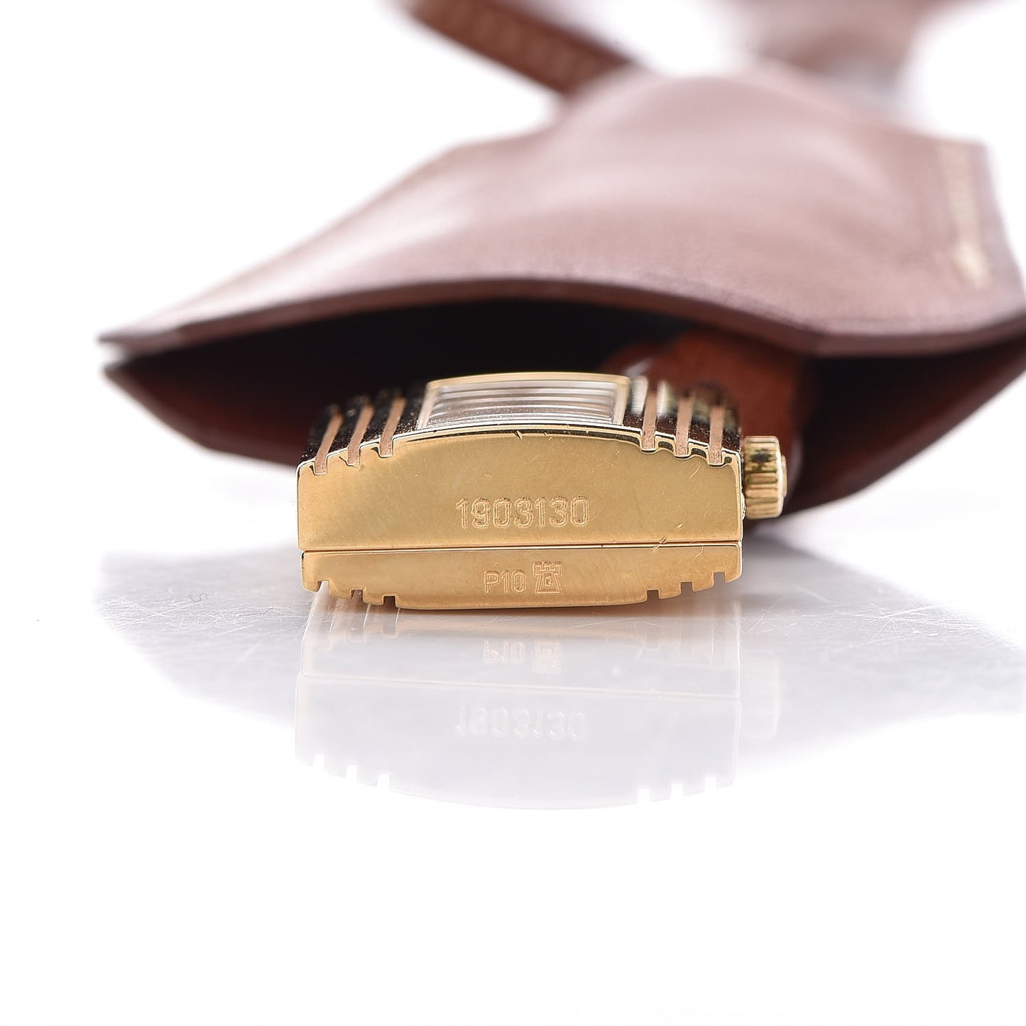 Natural Barenia Kelly Clochette Necklace Watch Fauve