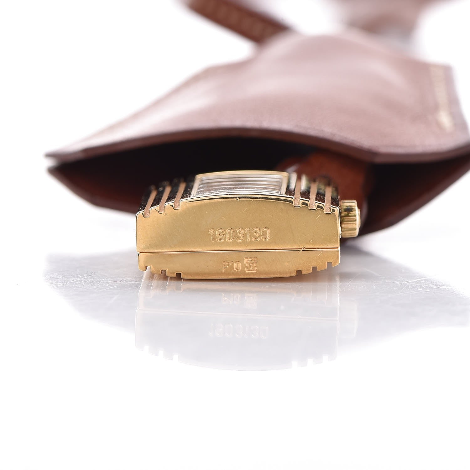 Hermes Natural Barenia Kelly Clochette Necklace Watch Fauve 5 of 5