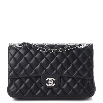 Chanel Lambskin Quilted Medium Double Flap Black 1 of 11