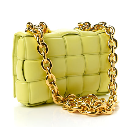 Bottega Veneta Lambskin Maxi Intreccio Padded Chain Cassette Crossbody Bag Kiwi 3 of 10