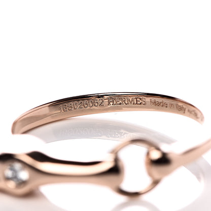 Hermes 18K Rose Gold Diamond TPM Galop Ring 54 6.75 4 of 6