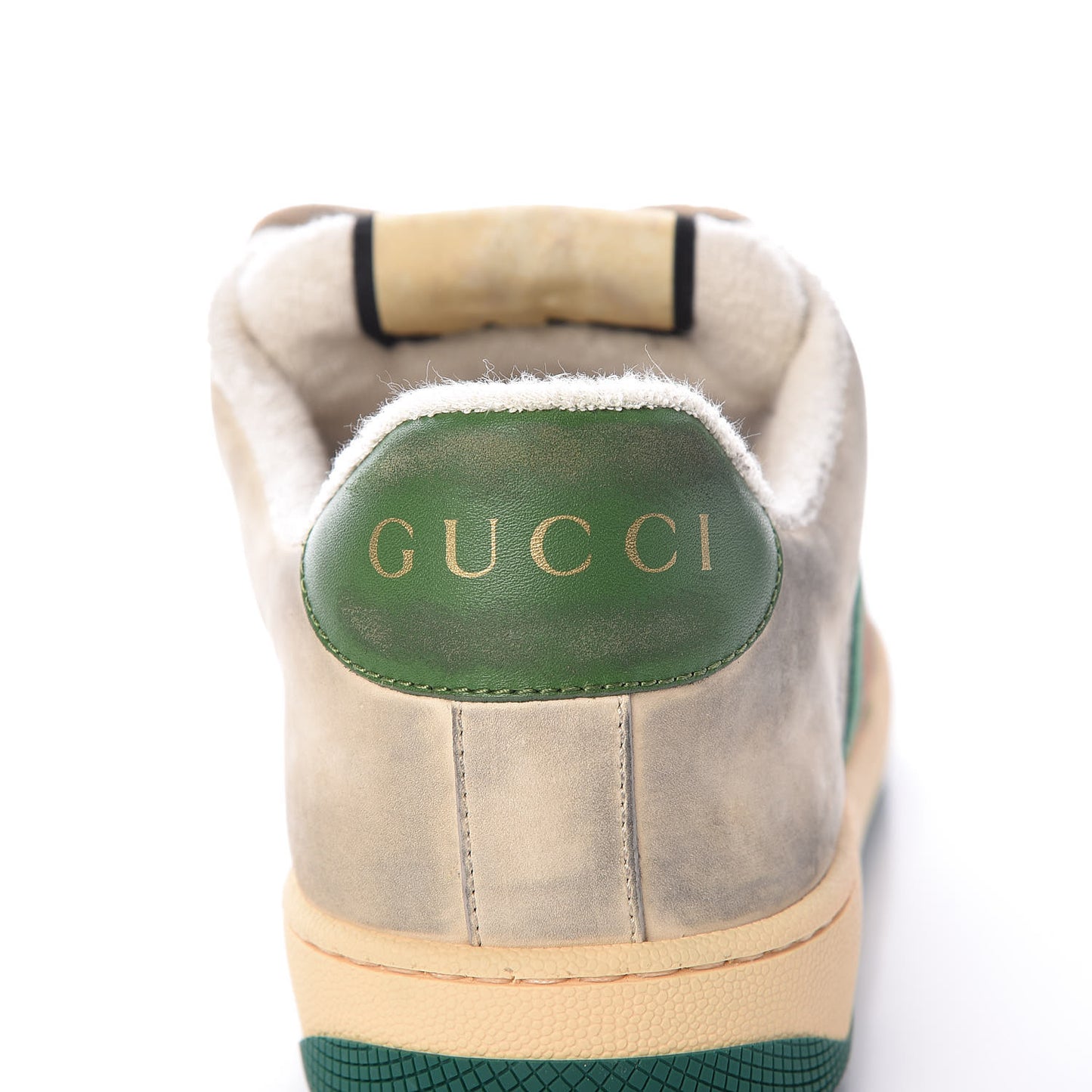 GG Monogram Nubuck Web Mens Screener Sneakers 8.5 New Sand Dusty Milk Vintage Green