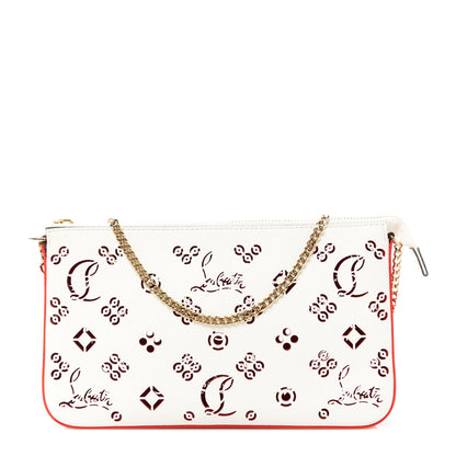 Christian Louboutin Calfskin Loubila Loubinthesky Chain Clutch Leche 1 of 10