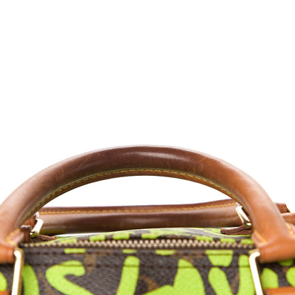 Louis Vuitton Monogram Graffiti Speedy 30 Green 7 of 11