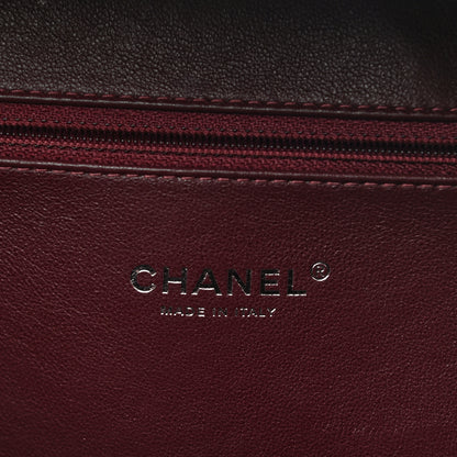 Chanel Metallic Caviar Quilted Large CC Filigree Vanity Case Silver 6 of 11