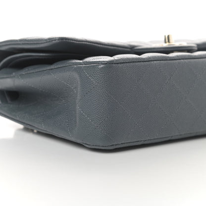 Chanel Caviar Quilted Medium Double Flap Dark Grey 8 of 11