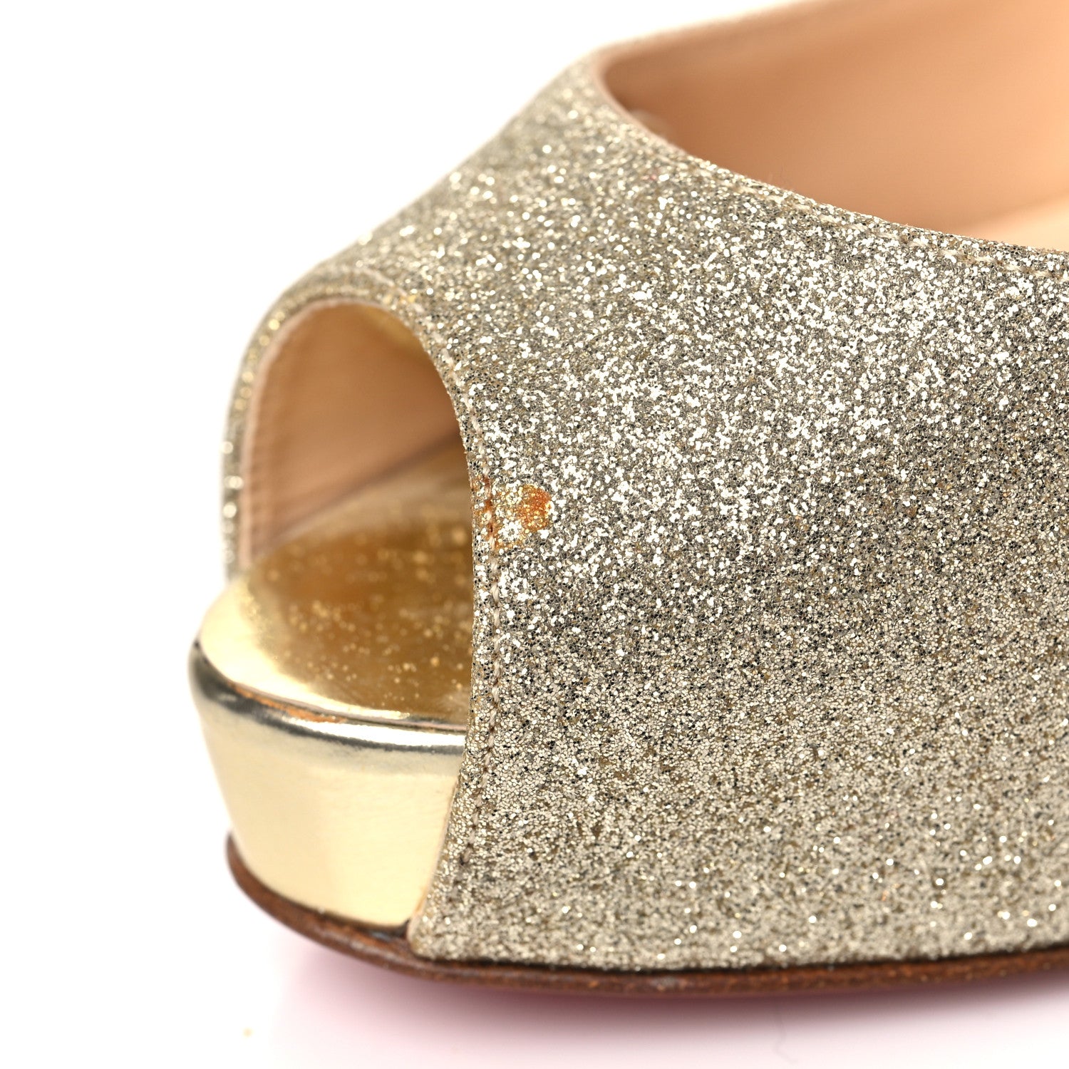Christian Louboutin Glitter No Prive 120 Pumps 38 Gold 10 of 11