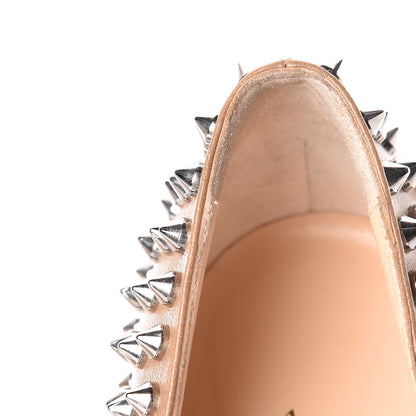 Christian Louboutin Nappa Bianca Spikes 140 Pumps 39.5 Nude Silver 9 of 10