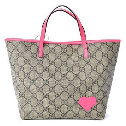 Gucci GG Supreme Monogram Kids Heart Tote Pink 1 of 10