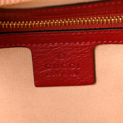 Gucci Suede Calfskin Web Small Ophidia Top Handle Shoulder Bag New Blue Romantic Cherry 5 of 9