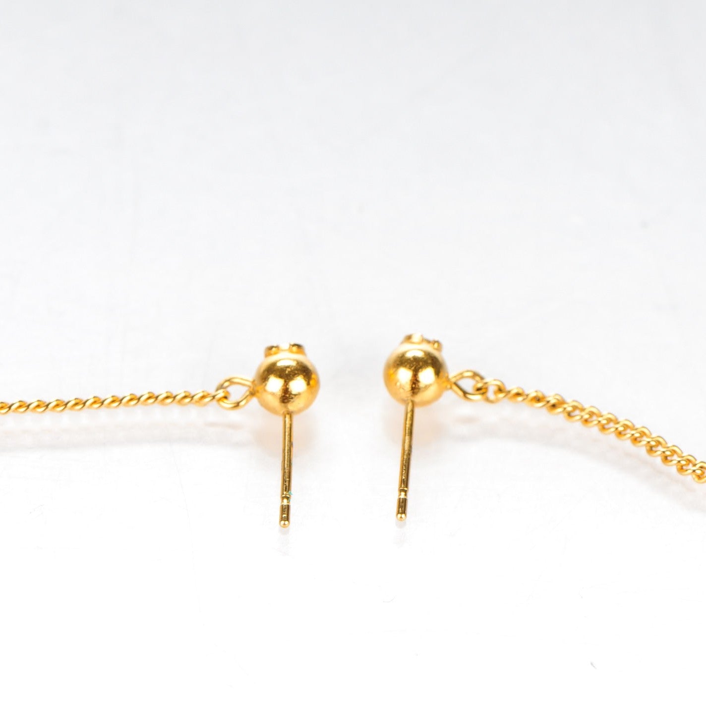 CC Drop Earrings Matte Gold