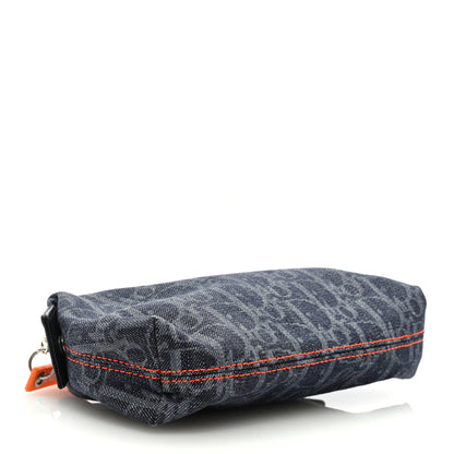 Christian Dior Monogram Flight Trotter Cosmetic Pouch Blue 4 of 6