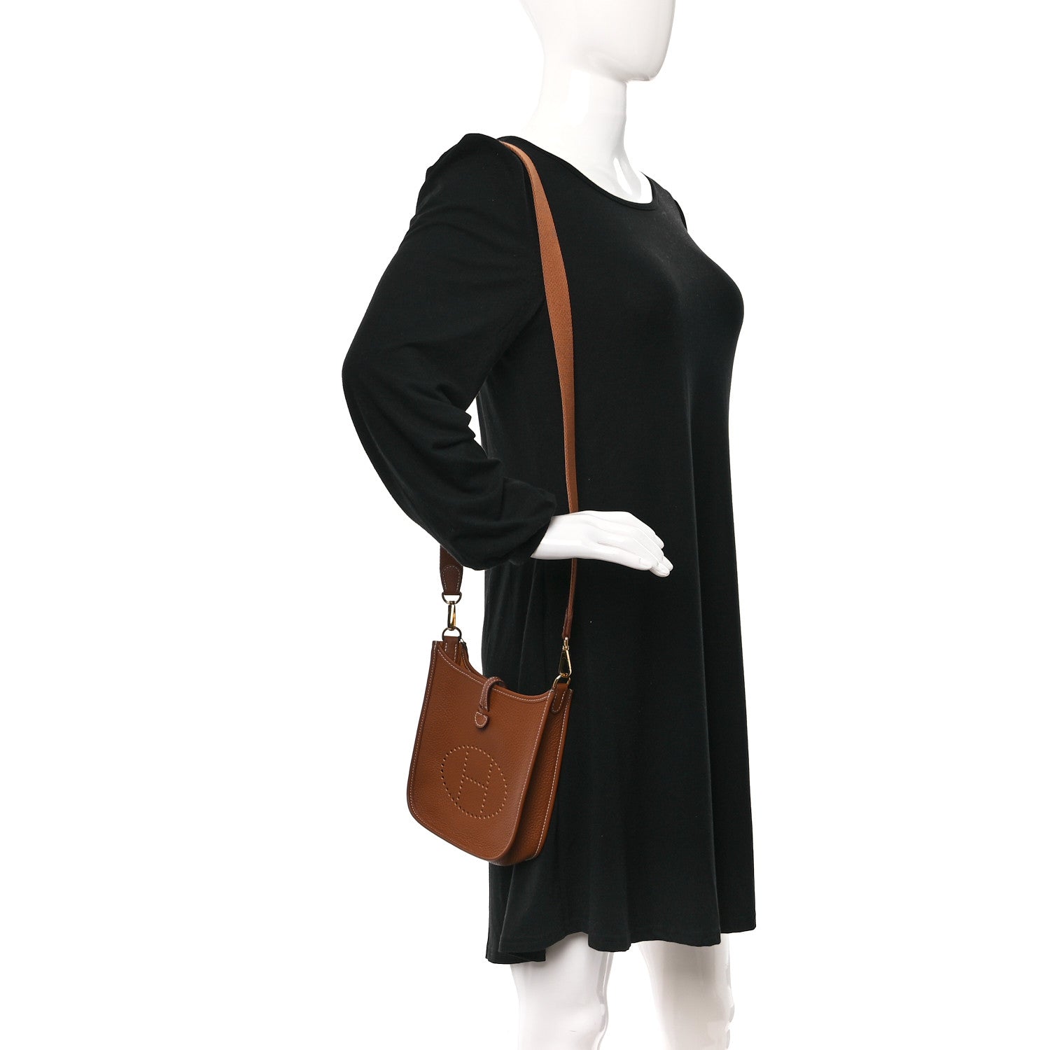 Hermes Taurillon Clemence Evelyne TPM Gold 2 of 9