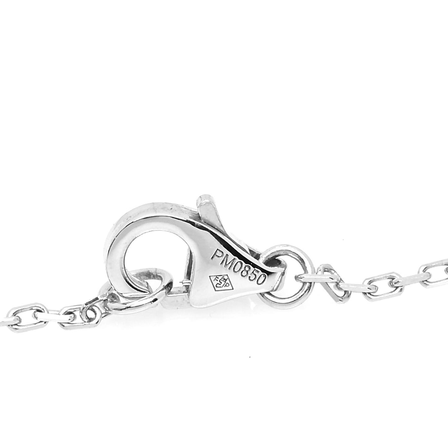 18K White Gold Amethyst C De Cartier Pendant Necklace