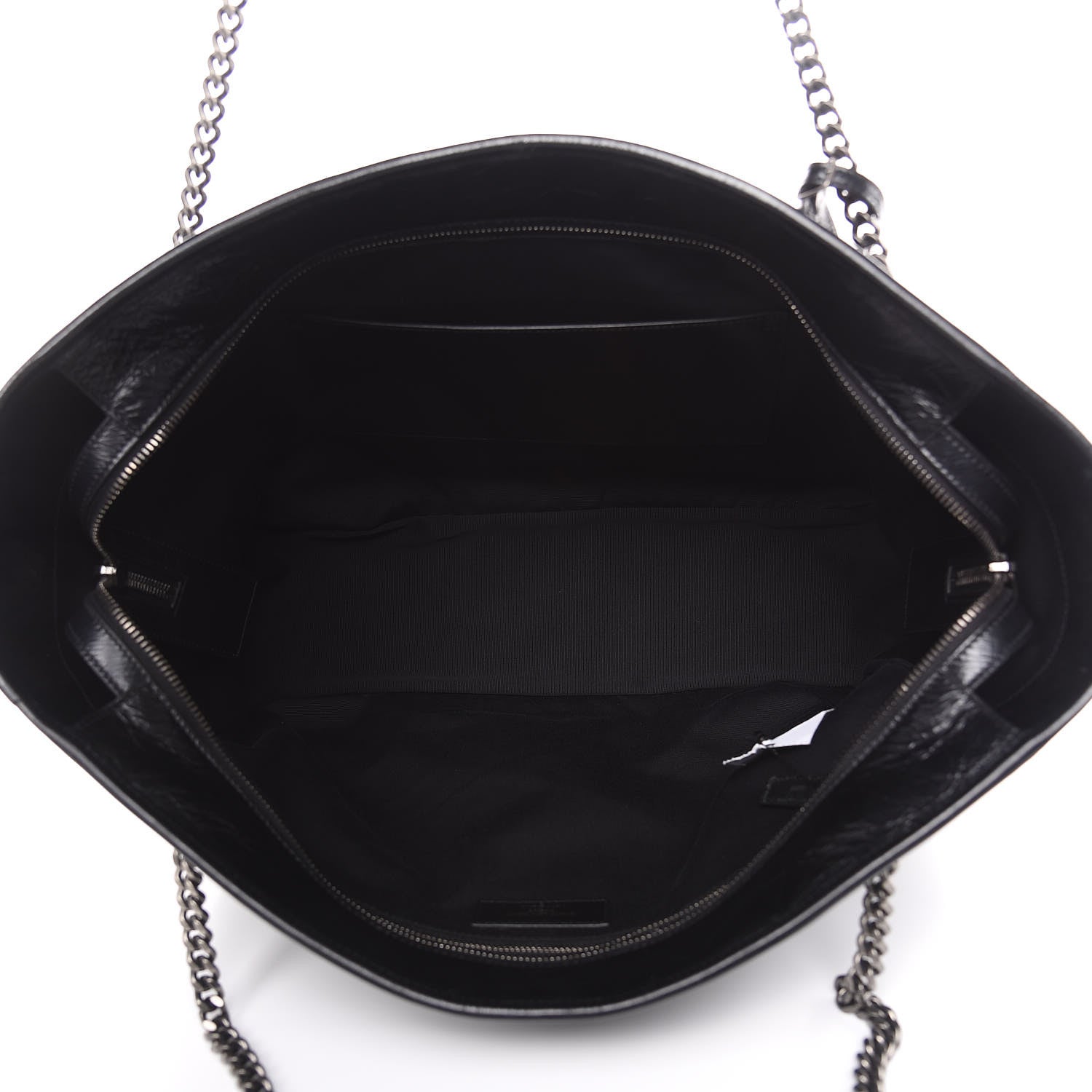 Saint Laurent Crinkled Calfskin Matelasse Monogram Large Niki Shopping Tote Bag Black 5 of 10