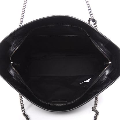Saint Laurent Crinkled Calfskin Matelasse Monogram Large Niki Shopping Tote Bag Black 5 of 10