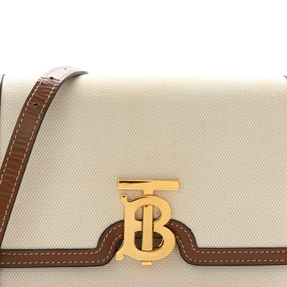 Burberry Canvas Calfskin Small TB Bag Natural 8 of 11